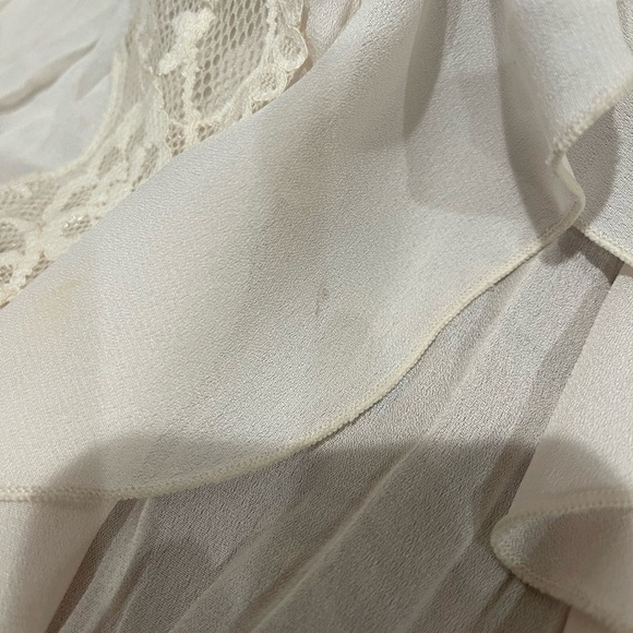 White Stage Vintage Pirate Blouse. Ruffled Romantic Goth Whimsical Punk - Picture 4 of 4